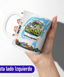 Taza Para Café De Lando Norris Mclaren F1 Super Regalo Fan Blanco Lando Norris - Imagen 3
