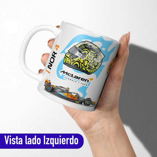 Taza Para Café De Lando Norris Mclaren F1 Super Regalo Fan Blanco Lando Norris - Imagen 3