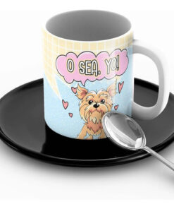 Taza Para Café Yorkshire / Yorkie Mom Increíble Regalo Blanco Yorkie Mom - Imagen 5
