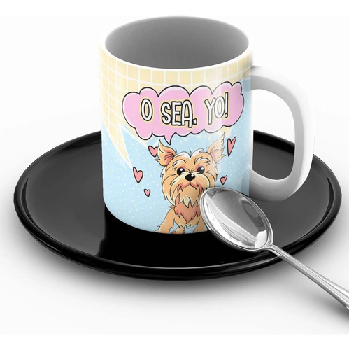 Taza Para Café Yorkshire / Yorkie Mom Increíble Regalo Blanco Yorkie Mom - Imagen 5