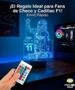 Lámpara Led 3d De Checo Cadillacf1 Super Regalo Para Fans Negro Transparente - Imagen 3