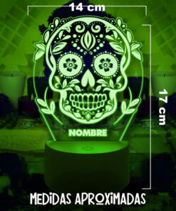 Lampara 3d Calavera Personalizada Día De Muertos Altar - Imagen 12