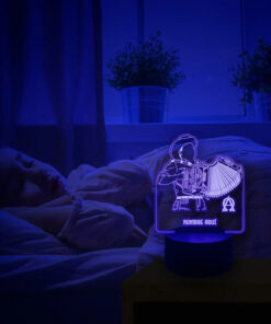 Lampara Led Alfredo Olivas Personalizada Regalo Para Fan Negro Transparente - Imagen 6