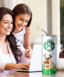 Termo Para Café Starpugs / Starbuck / Pug Incluye Popote Blanco - Imagen 4