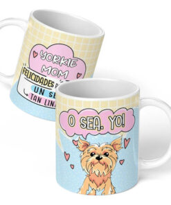 Taza Para Café Yorkshire / Yorkie Mom Increíble Regalo Blanco Yorkie Mom