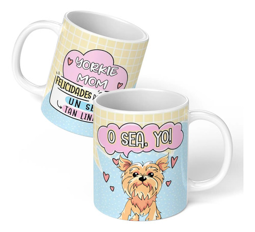Taza Para Café Yorkshire / Yorkie Mom Increíble Regalo Blanco Yorkie Mom