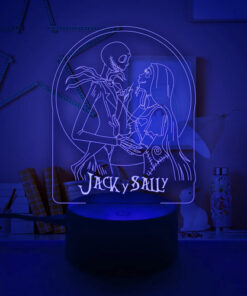 Lampara Mundo De Jack Y Sally 16 Colores E Incluye Control! Negro Transparente - Imagen 6