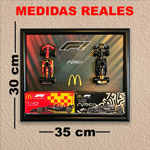 Exhibidor Premium Coches Mcdonalds F1 (no Incluye Autos) Negro - Imagen 3