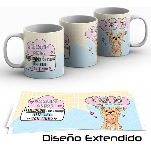 Taza Para Café Yorkshire / Yorkie Mom Increíble Regalo Blanco Yorkie Mom - Imagen 2