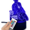 Lámpara Led 3d Lamine Yamal Barcelona Gran Regalo Para Fans! Negro Transparente