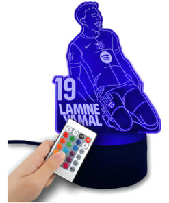 Lámpara Led 3d Lamine Yamal Barcelona Gran Regalo Para Fans! Negro Transparente