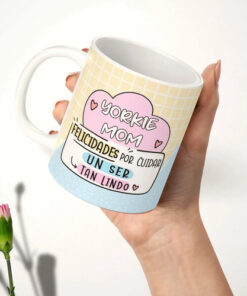 Taza Para Café Yorkshire / Yorkie Mom Increíble Regalo Blanco Yorkie Mom - Imagen 4