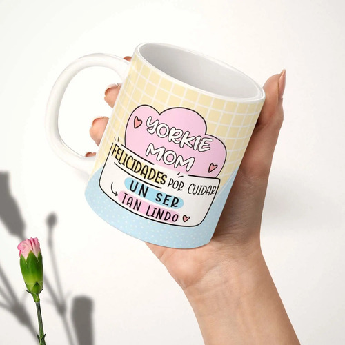 Taza Para Café Yorkshire / Yorkie Mom Increíble Regalo Blanco Yorkie Mom - Imagen 4