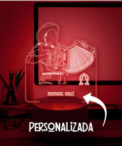 Lampara Led Alfredo Olivas Personalizada Regalo Para Fan Negro Transparente - Imagen 5