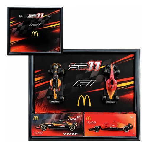 Exhibidor Coches Mcdonalds Menú Checo (no Incluye Autos) Negro