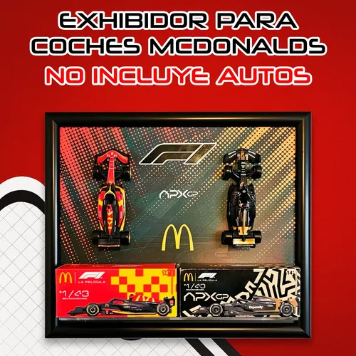 Exhibidor Premium Coches Mcdonalds F1 (no Incluye Autos) Negro - Imagen 2