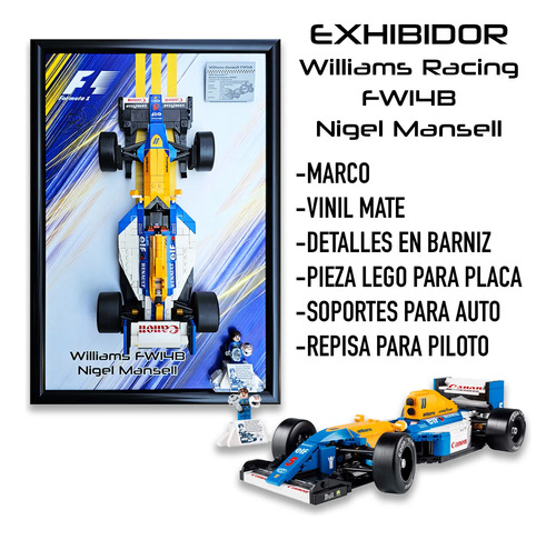 Exhibidor Para Lego Icons Williams Fw14b No Incluye Coche Williams - Imagen 2