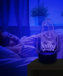 Lampara Led 3d Taylor Swift Gran Regalo Para Fan Eras Tour Negro Transparente - Imagen 6
