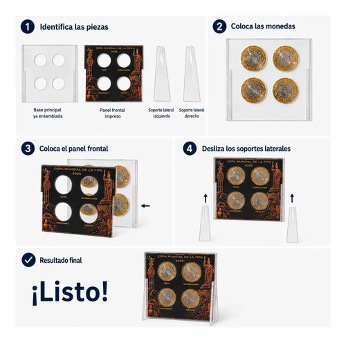 Exhibidor De Acrilico Monedas Conmemorativas Mundial 2026 - Imagen 4