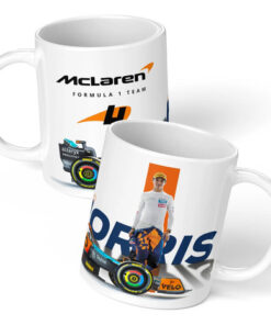 Alternative view of Taza Lando Norris Mclaren F1 Gran Regalo Para Fan! Blanco Lando Mclaren