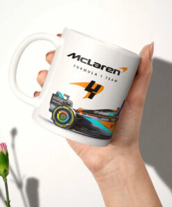 Taza Lando Norris Mclaren F1 Gran Regalo Para Fan! Blanco Lando Mclaren - Imagen 3