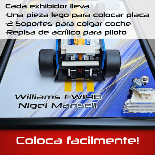 Exhibidor Para Lego Icons Williams Fw14b No Incluye Coche Williams - Imagen 3