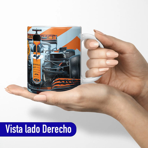 Taza Para Café De Lando Norris Mclaren F1 Super Regalo Fan Blanco Lando Norris - Imagen 4