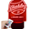 Lampara Personalizada De Diablos Rojos Del Mexico Beisbol Negro Transparente
