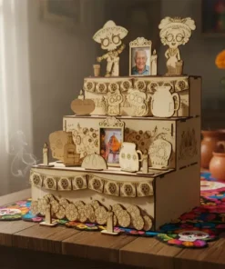 Ofrenda / Altar De Día De Muertos Mdf Hecha Con Amor - Imagen 2