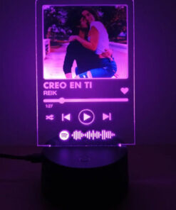 Alternative view of Lámpara Personalizada De Spotify Con Foto Impresa Novios Negro