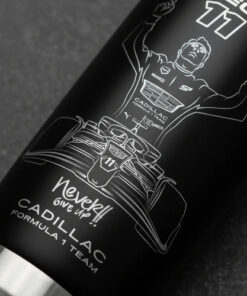 Termo Checo 11 Cadillac Grabado Laser Never Give Up F1 Negro - Imagen 4