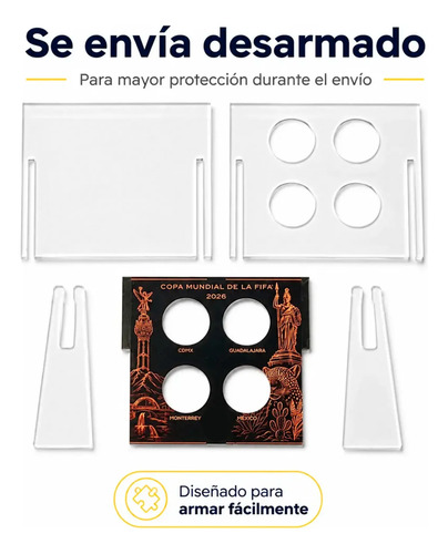 Exhibidor De Acrilico Monedas Conmemorativas Mundial 2026 - Imagen 5