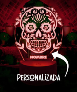 Lampara 3d Calavera Personalizada Día De Muertos Altar - Imagen 10