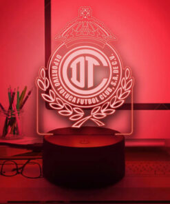 Lampare Led 3d Toluca Campeon Futbol, Gran Regalo Para Fan Negro Transparente - Imagen 4