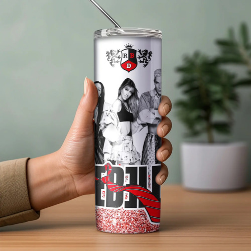 Termo Skinny Rbd / Rebelde Increible Diseño Incluye Popote Blanco Rbd - Imagen 7