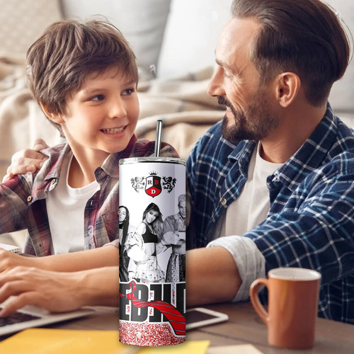 Termo Skinny Rbd / Rebelde Increible Diseño Incluye Popote Blanco Rbd - Imagen 6