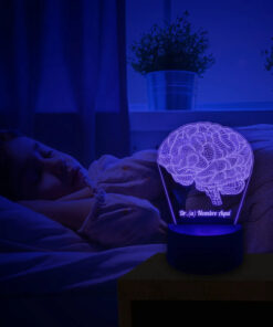 Lampara Personalizada Cerebro Regalo Neurologo / Psicologo Negro Transparente - Imagen 6