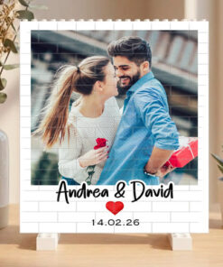 Foto Con Bloques Personalizado Regalo Novios Aniversario Chico 45 Piezas - Imagen 5