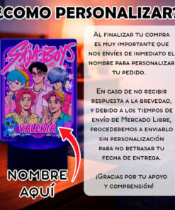 Lampara Saja Boys Personalizada Guerreras Kpop Negro Transparente - Imagen 2